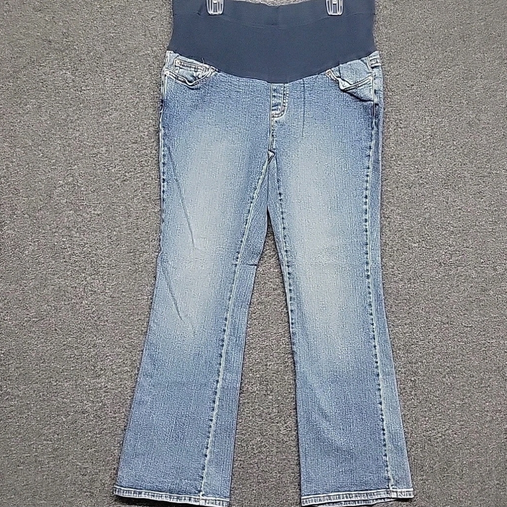 Motherhood Maternity  Boot Leg Denim Jeans Womens Size L (36" x 31") Medium Wash